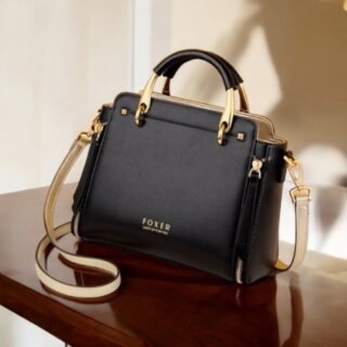 Δερμάτινη Γυναικεία Τσάντα Foxer 928019F Μαύρο
