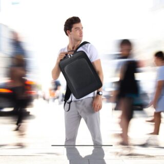 Σακίδιο πλάτης Laptop Ύφασμα/Δέρμα 24L 15,6” Bopai 61-123071 μαύρο