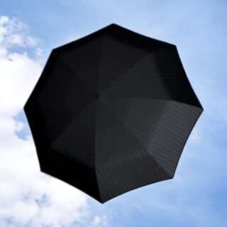 Knirps T.200 Ομπρέλα Αυτόματη Μαύρη Stripes Compact