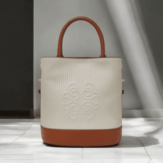 Δερμάτινη Γυναικεία Τσάντα Χειρός/Ώμου Tote Foxer 9136058F άσπρο