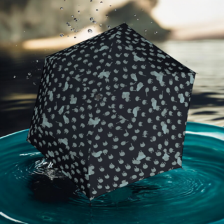 Knirps US.050 Ομπρέλα Τσέπης Ultra Slim Rainyday Μαύρη