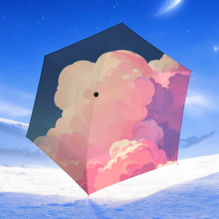 0050 8707, KNIRPS ULTRA SLIM US.050, ΒΑΡΟΣ 115 gr !, Χειροκίνητη, HEAVEN, Πολύχρωμη