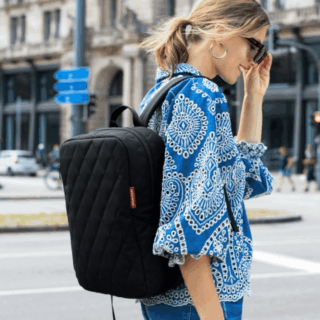 Reisenthel Classic Backpack M Rhombus Black Σακίδιο Πλάτης για Laptop 13”