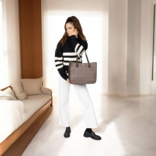 US Polo Assn. Τσάντα ώμου New Hampton Dark Brown