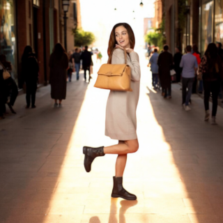 US Polo Assn. Τσάντα ώμου Sunshine Light Tan