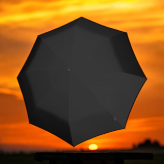 Knirps U.090 Ομπρέλα XXL Χειροκίνητη Μαύρη Ελαφριά