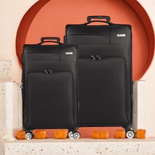 Βαλίτσα trolley Cardinal μικρή μεσαία 3700 50/60cm μαύρη