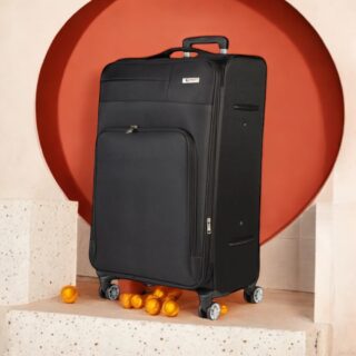 Βαλίτσα trolley Cardinal μικρή μεσαία 3700 50/60cm μαύρη