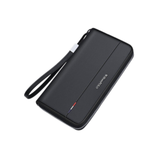 Δερμάτινο Ανδρικό πορτοφόλι William Polo 191411 black plain