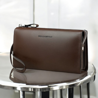 Δερμάτινο Ανδρικό Τσαντάκι χειρός/πορτοφόλι William Polo 197 brown