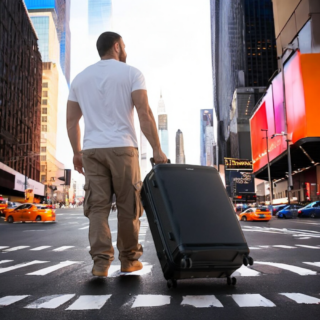 Βαλίτσα Σκληρή Επεκτάσιμη Cardinal (PP) μεσαία/μεγάλη 2019/60/70 cm μαύρο