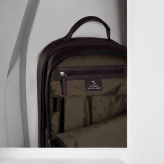 Earth-20-104, Δερμάτινο Σακίδιο Πλάτης Σκούρο Καφέ