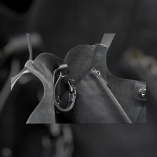 Olympia-15-114, Τσάντα Γυναικεία Μεγάλη Δερμάτινη Μαύρη