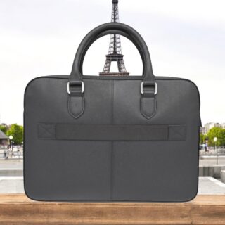 Atlas-80-126, Χαρτοφύλακας Δέρμα Saffiano Μεγάλος Μαύρο