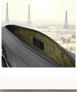 Atlas-80-126, Χαρτοφύλακας Δέρμα Saffiano Μεγάλος Μαύρο