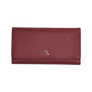 Saturn-75-018, Γυναικείο Δερμάτινο Πορτοφόλι Κόκκινο