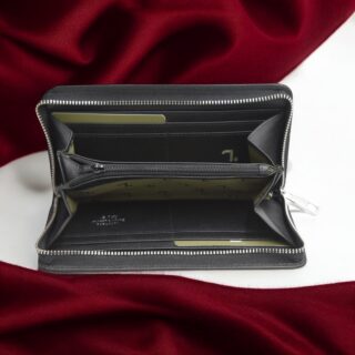 Saturn-75-017, Γυναικείο Δερμάτινο Πορτοφόλι Μαύρο