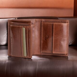 Mercury-71-010, Δερμάτινο Πορτοφόλι Κονιάκ