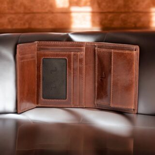 Mercury-71-010, Δερμάτινο Πορτοφόλι Κονιάκ