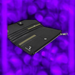 Venus-75-020, Lizard print, Γυναικείο Δερμάτινο Πορτοφόλι Μαύρο