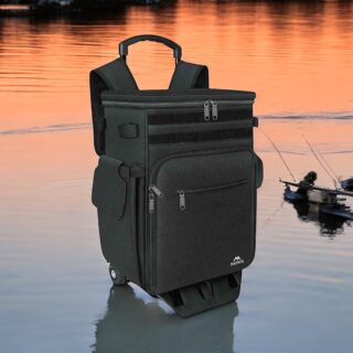Τροχήλατο Σακίδιο πλάτης Ψαρέματος, Πεζοπορίας , Πικνίκ, Κάμπινγκ Ισοθερμικό 26L Matein 6063 μαύρο