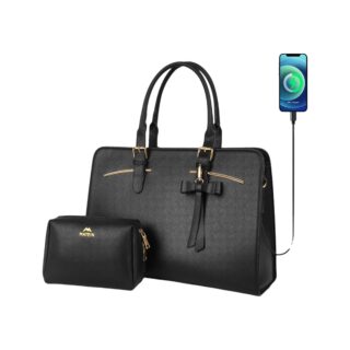 Γυναικείο σετ τσάντας Laptop 15,6″ χιαστί/ώμου/ νεσεσέρ Matein 1310 black