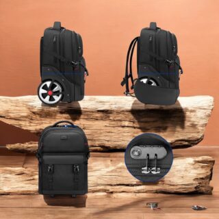 Σακίδιο πλάτης Τροχήλατο 52L Laptop 17” Matein 1003 μαύρο