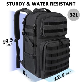 Σακίδιο πλάτης Military 32L 17,3” Matein 6056 μαύρο