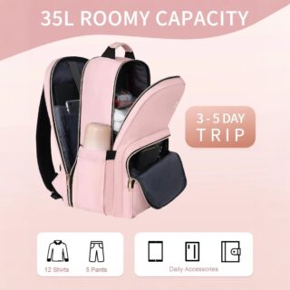 Γυναικείο Σακίδιο πλάτης 17.3″ Laptop 35L Matein 1418 ροζ