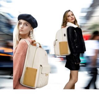 Γυναικείο Σακίδιο πλάτης 17.3″ Laptop 35L Matein 1426 μπεζ