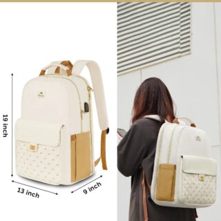 Γυναικείο Σακίδιο πλάτης 17.3″ Laptop 35L Matein 1426 μπεζ