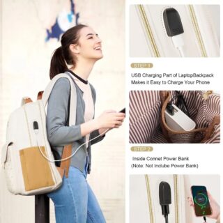 Γυναικείο Σακίδιο πλάτης 17.3″ Laptop 35L Matein 1426 μπεζ