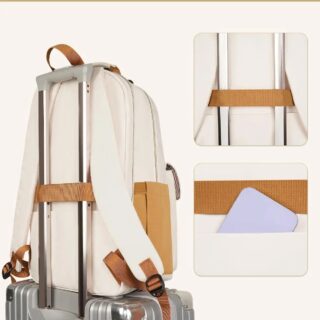 Γυναικείο Σακίδιο πλάτης 17.3″ Laptop 35L Matein 1426 μπεζ