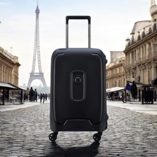 Delsey Moncey Βαλίτσα Καμπίνας 55cm Μαύρη