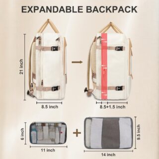 Σακίδιο πλάτης Travel Carry on 52L Laptop 17.3” Matein 6131 μπεζ