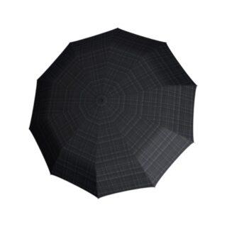 Knirps S.770 Γκρι Καρό Ξύλινη Λαβή Αυτόματη Ομπρέλα