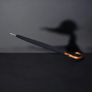 Knirps S.770 Γκρι Καρό Ξύλινη Λαβή Αυτόματη Ομπρέλα