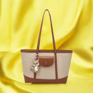 Foxer 9151041F Τσάντα Γυναικεία Μπέζ Καφέ Ώμου Shopper