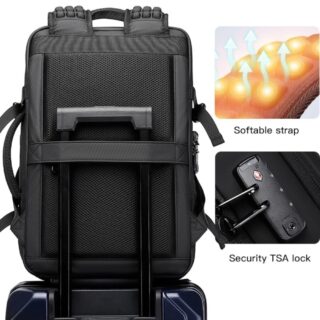 Bange 3028 Μαύρο 36L Σακίδιο Πλάτης Vacuum TSA Lock Laptop 17.3”