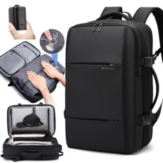 Bange 3028 Μαύρο 36L Σακίδιο Πλάτης Vacuum TSA Lock Laptop 17.3”
