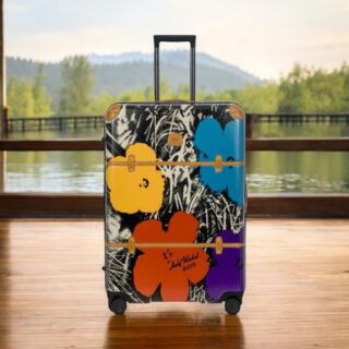 Andy Warhol Bric's Βαλίτσα μεγάλη 76cm Coloured Flowers Black