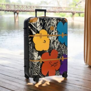 Andy Warhol Bric's Βαλίτσα μεγάλη 76cm Coloured Flowers Black