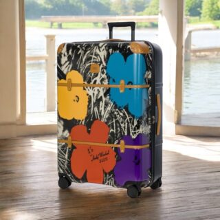 Andy Warhol Bric's Βαλίτσα μεγάλη 76cm Coloured Flowers Black