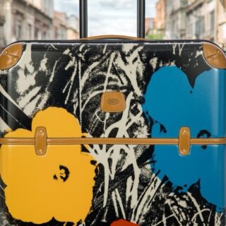 Andy Warhol Bric's Βαλίτσα μεγάλη 76cm Coloured Flowers Black