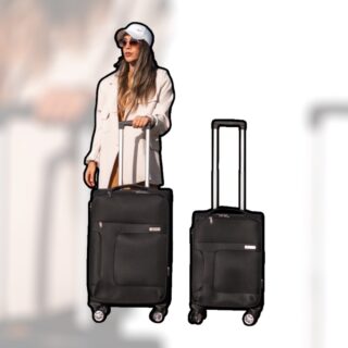 Βαλίτσα trolley Cardinal μικρή μεσαία 3800 50/60cm μαύρη