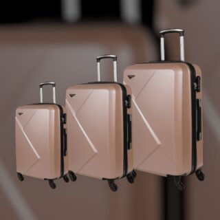 Βαλίτσες trolley (σέτ 3 τεμαχίων) Cardinal 2011 ροζ χρυσό