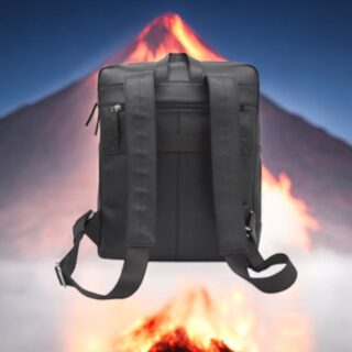 Uranus-20-119, Δερμάτινο Σακίδιο Πλάτης Μεγάλο Μαύρο