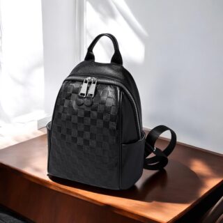 Foxer SF900116YF Σακίδιο Πλάτης Γυναικείο Μαύρο Δερμάτινο