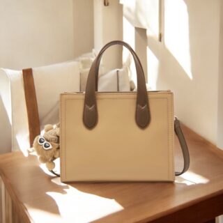 Δερμάτινη Γυναικεία Τσάντα Χειρός/Ώμου Tote Foxer 9158081F μπέζ