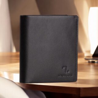 Jupiter-71-011 Δερμάτινο Πορτοφόλι Μαύρο